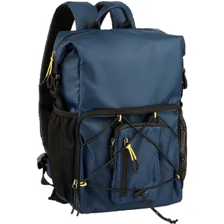 camel active Herren Shores Rolltop Rucksack mit gepolsterten Schulterriemen Blau, Menswear-L