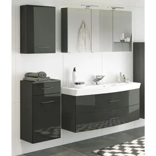 Lomadox FLORIDO-03 3-tlg. Hochglanz Grau