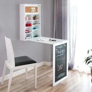 InnovaGoods Tisch, Holz, Weiß, 80x50x18 cm