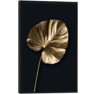 Poster REINDERS "Palmenblatt Gold", gold (farbe bild(er): gold), B:20cm H:30cm T:1,6cm, MDF, Bilder, Poster