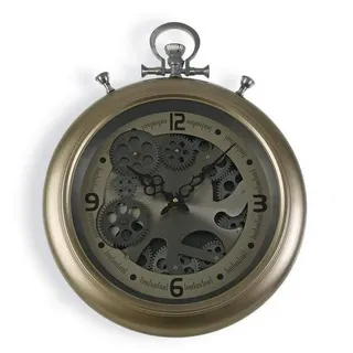 Wanduhr aus Metall mit MDF und Holz