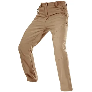 FREE Soldier Herren Winter wasserdichte Skihose Jagd Outdoor Hose Winddichte Thermohose Winterhose Softshellhose zum Klettern und Wandern(Mud Color,52)