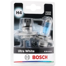 Bosch H4 Ultra White Lampen - 12 V 60/55 W P43t - 2 Stücke