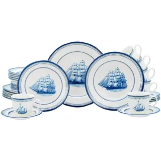 CreaTable Kombiservice 30-tlg. blau/weiß