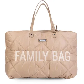Childhome Childhome, Family Bag, Wickeltasche, Reisetasche/Wochenendtasche, Großes Fassungsvermögen, inkl. abnehmbarer Tasche, Beige