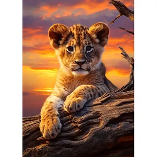 MAXBYE 5D DIY Diamond Painting Tiger, Tier Diamond Painting Set, Malen nach Zahlen Diamant Anfänger Cross Stickerei Malerei Kits Wand Dekor 30x40cm