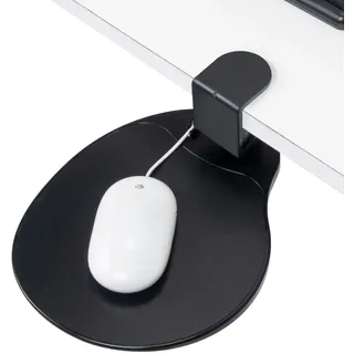 EHO Untertisch-Mauspad mit 360 Grad drehbar, ergonomische Mausablage, Büro-Mauspad, herausziehbare Mausablage (schwarz), geeignet für 3,81 cm Dicke Schreibtische