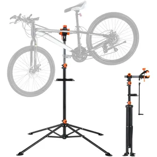 Vevor Fahrradmontageständer, Reparaturständer für Fahrräder, Schwerlast-Montageständer 36,3 kg, 1079,5–1900 mm, Höhenverstellbar, Schwarz