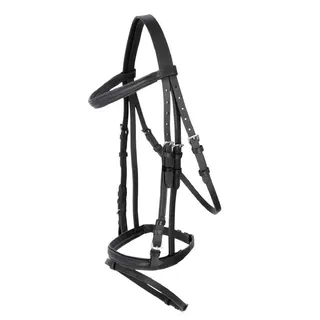 Covalliero Trensen-Zaum Standard Leder für Shetty Schwarz