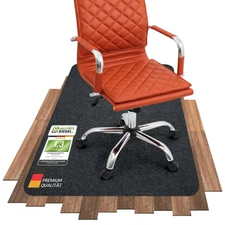 COSYLAND Bodenschutzmatte Bürostuhl 90×120cm – Schreibtischstuhl Unterlage – Bürostuhl Unterlage – Stuhlunterlage – Bodenschutzmatte Teppich – Fußbodenschutz Matte – Bürostuhlunterlage (Dunkelgrau)
