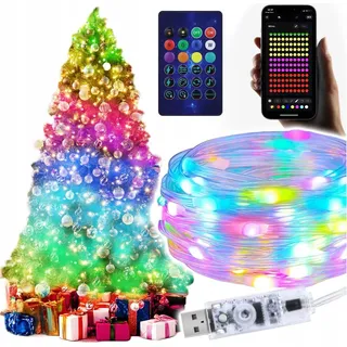 Led Weihnachtsbaum Lichter Smart 15M 150 Dioden Bluetooth Usb Anwendung