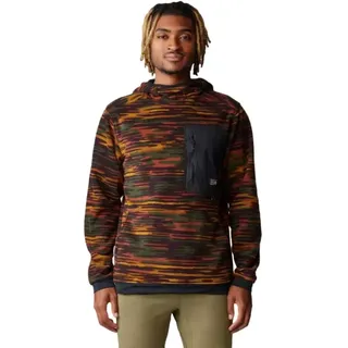 Mountain Hardwear First TracksTM Kapuzenfleece - Iron Oxide Stria Print - M