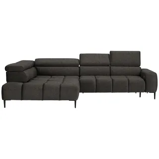 Welnova Ecksofa , Graubraun , Textil , Uni , Ottomane links, L-Form , 300x216 cm , Made in Eu , Typenauswahl, Stoffauswahl, seitenverkehrt erhältlich, Hocker erhältlich, Rücken echt , Wohnzimmer, Sofas & Couches, Wohnlandschaften, Ecksofas