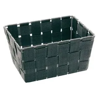 Wenko Aufbewahrungskorb Adria Mini Badkorb rechteckig 19 x 9 x 14 cm grau