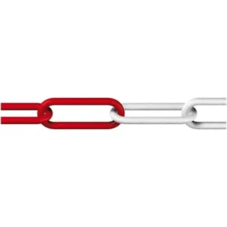 Dörner + Helmer 128959 Absperrkette Rot, Weiß Kunststoff 6 m