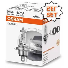 Osram H4 Classic 12V 55W P43t Halogen Scheinwerfer Lampen PKW Auto Birnen 2 Stück