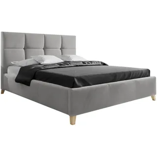 Carryhome Polsterbett , Grau , Holz, Metall , Buche , massiv , 180x200 cm , Über- und Sondergrößen erhältlich, in verschiedenen Größen erhältlich , Schlafzimmer, Betten, Polsterbetten