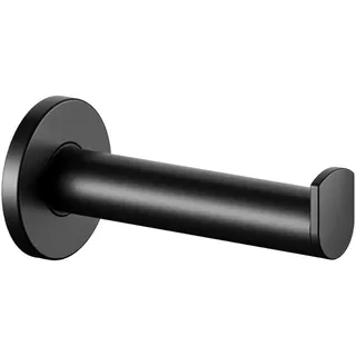KEUCO Plan Ersatzrollenhalter, Metall schwarz matt, Made in Germany, inkl. Schrauben und Dübel, Toilettenpapierhalter zum Bohren