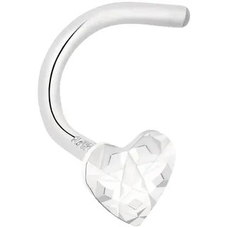 Amor Nasenpiercing »Schmuck Geschenk Piercing Körperschmuck Silber 925 Heart 2032695«, silberfarben