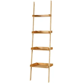 [en.casa] Leiterregal Bücherregal 44 x 176 x 37 cm Beige