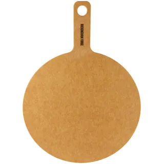 Rockingham Forge Holzfaser-Pizzabrett Natur, 36 cm Durchmesser, für 12-Zoll-Pizza, Hygienisches Pizzabrett aus Holz, Rundes Schneidebrett, Hitzebeständiger Pizzaschaufel aus Holz Spülmaschinenfeste
