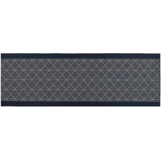 Beliani Kurzflor-Teppich Charvad 240/80 cm , Blau , Kunststoff , Grafikmuster , Rechteckig , 80x240 cm , Teppiche und Böden, Teppiche, Orientteppiche