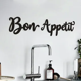 Bon Appetit Wanddekoration, Bon Appetit, Metall-Wandschild, Bauernhaus, Küche, Wandkunst, Esszimmer, Kochen, hängende Schilder, Einweihungsgeschenk