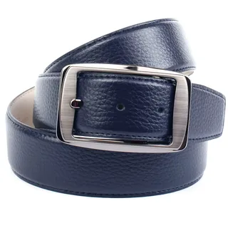 Anthoni Crown Damengürtel Leder blau 100 cm