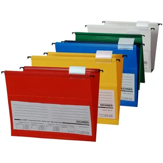 Eichner Hängehefter Kunststoff farbsortiert 1 x kaufmännische Heftung, 10 St.