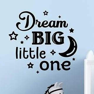 Dream big little one Schatten Wandabziehbild abnehmbarer Vinylaufkleber Wandbild Fenster Kinder Kinder Kuns Sticker Aufkleber fürs Kinderzimmer