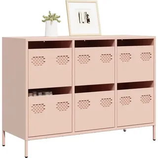 vidaXL Sideboard Rosa 101,5x39x73,5 cm Kaltgewalzter Stahl - Rosa