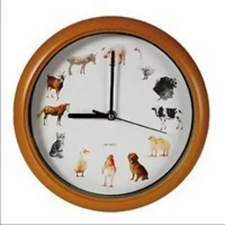 SAFE Schwäbische Albumfab Wanduhr Bauernhof 0,00 braun/weiß