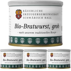 Bäuerliche Erzeugergemeinschaft Schwäbisch Hall Bio Bratwurst 200 g (Packung mit 4)