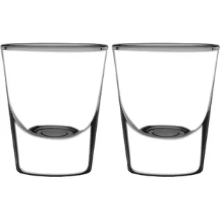 Olympia Amerikanische Schnapsgläser, 30 ml/1 oz (12er-Pack), Klarglas, Maße: 60 x 50 mm, leicht geriffeltes Design mit schwerem Boden, spülmaschinenfest, professionelle Bar oder zu Hause, GF921