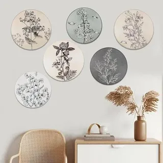 Hängebare Holz-Mauerdekoration für Boho-Wohnzimmer - Minimalistische Wandkunst für Landhaus, Schlafzimmer, Wohnzimmer, Büro - Hangende Kunst - Dekoration aus Holz.