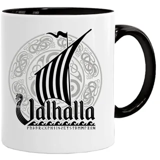 Valhalla Wikinger Tasse | Kaffee Tee Becher zum Frühstück/Geburtstag Geschenke für Papa/Onkel/Mama