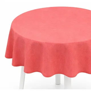 Bestlivings Gartentischdecke ( Ø140cm / Rot ) Weichschaum – wetterfeste Outdoor Tischdecke mit Paspelband, rutschfest & abwischbar – ideal für Garten, Balkon & Terrasse - Rot