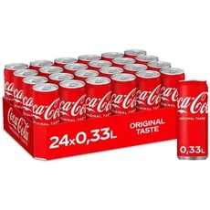 Coca-Cola Classic - prickelndes Erfrischungsgetränk mit unverwechselbarem Coke-Geschmack - koffeinhaltiger Softdrink in Einweg Dosen (24 x 330 ml)