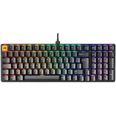 Glorious Gaming GMMK 2 Full Size (96%) – Mechanisches Gaming-Keyboard, Aluminiumrahmen, anpassbar, Doubleshot-Kappen, Fox Schalter, tastenweise RGB, Französisches AZERTY-Layout - Schwarz
