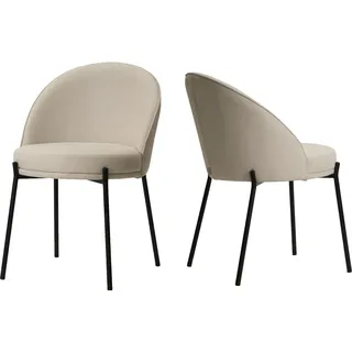 LeGer Home by Lena Gercke Esszimmerstuhl Isalie Polyester beige 2er Set
