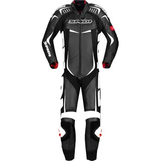 Spidi Track Wind Pro, Lederkombi - Schwarz/Weiß / 50
