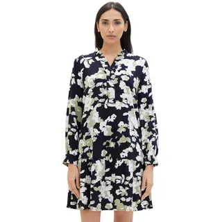 TOM TAILOR Damen Kleid mit Muster & Volant, 34790 - Cut Floral Design, 40