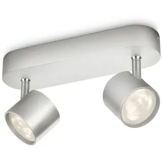 Philips LED-Spot 2er oval silber