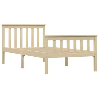 vidaXL Massivholzbett Helles Holz Kiefernholz 100x200 cm
