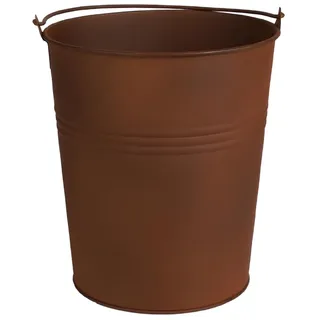 Garden & Metal Rost-Effekt Eimer mit Griff aus Metall, Durchmesser 13 cm x Höhe 14 cm