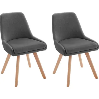 OTTO home Esszimmerstuhl Dilla Webstoff grau 2er Set