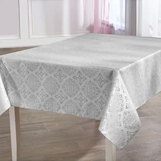 Tischdecke DELINDO LIFESTYLE "TORONTO" Gr. 1, grau, B:160cm L:130cm, Polyester, Tischdecken, Tischdecke, Fleckabweisend, pflegeleicht, 150 g/m2, Topseller