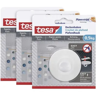 Tesa tesa, 77781 Deckenhaken Weiß Inhalt: 3 St.