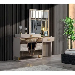Modern Schminktisch luxus Möbel Spiegel Neu Einrichtung Schlafzimmer - Grau