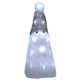 DEUBA® Weihnachtsdeko LED Acryl Figur Weihnachtsmann 31cm Außen Innen Weihnachten beleuchtet Deko Nikolaus Santa Figuren Weihnachtsbeleuchtung Kaltweiß - Blau